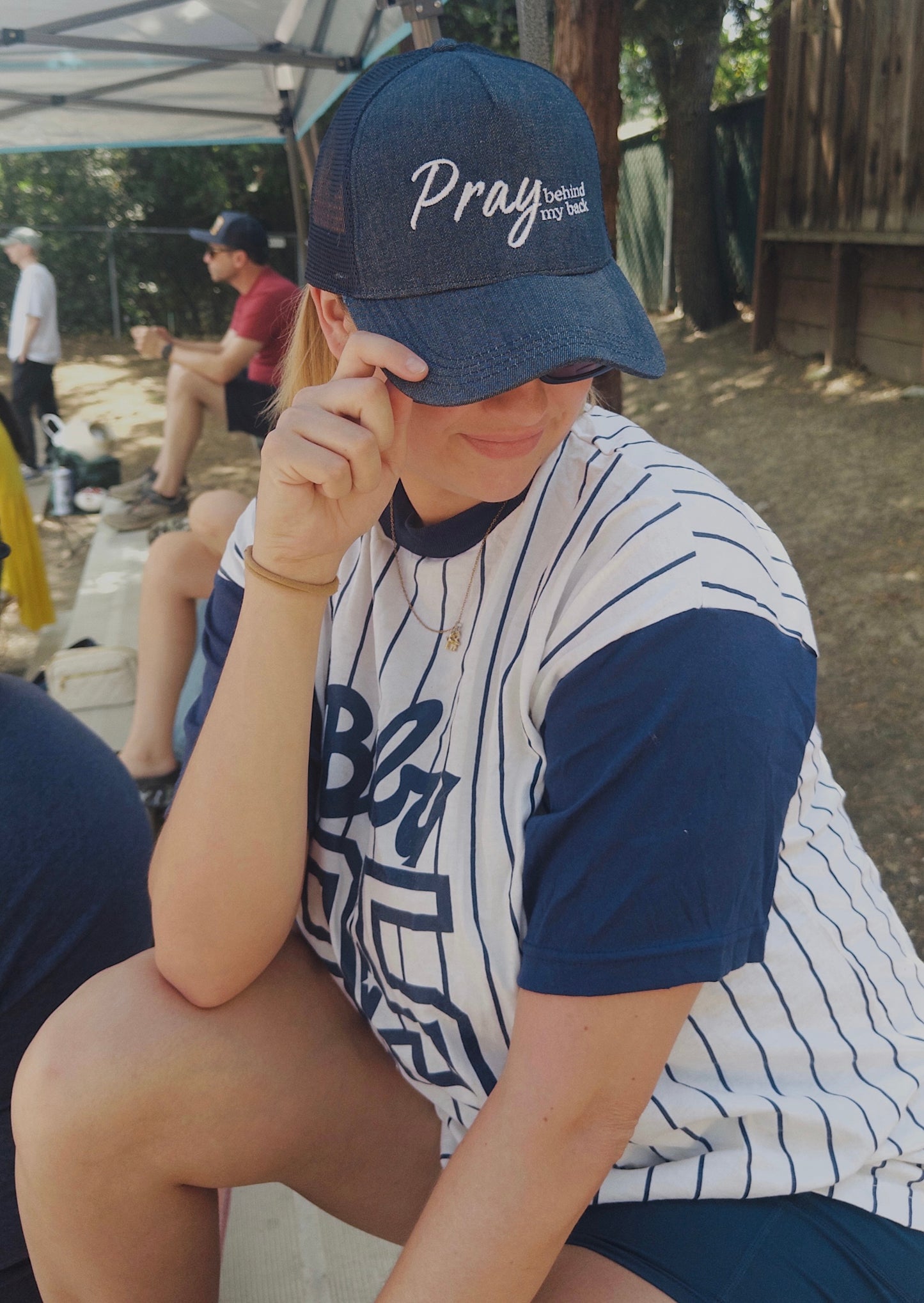 Pray behind my back Hat